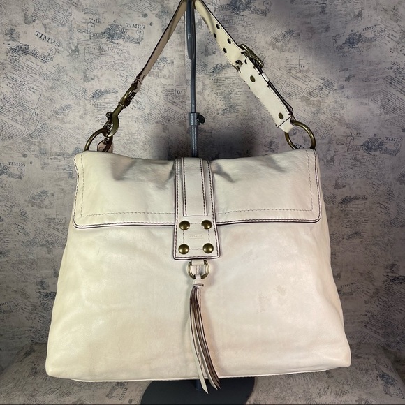 Coach Ivory Cream Brooklyn Large Leather Limited Legacy - Picture 3 of 15